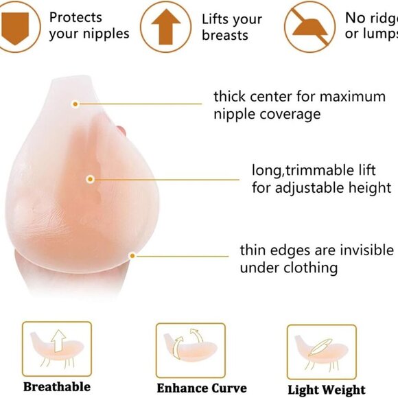 Sticky Bra Silicone Adhesive Bra for Women Invisible Bras for Backless Strapless - Picture 4 of 6